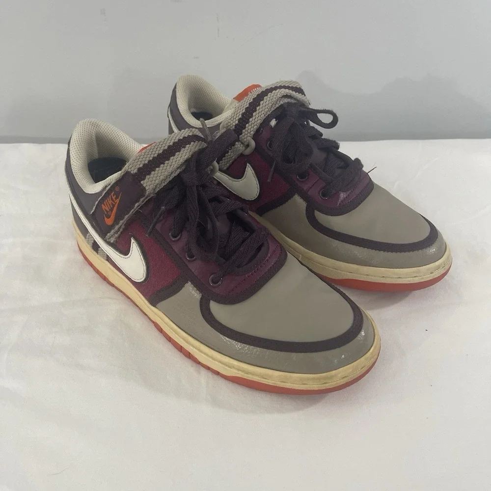Nike‎ Shoes Size 5.5Y 2007 Vandal Low W/Strap Leather Women's 7.5 Brown Burgundy